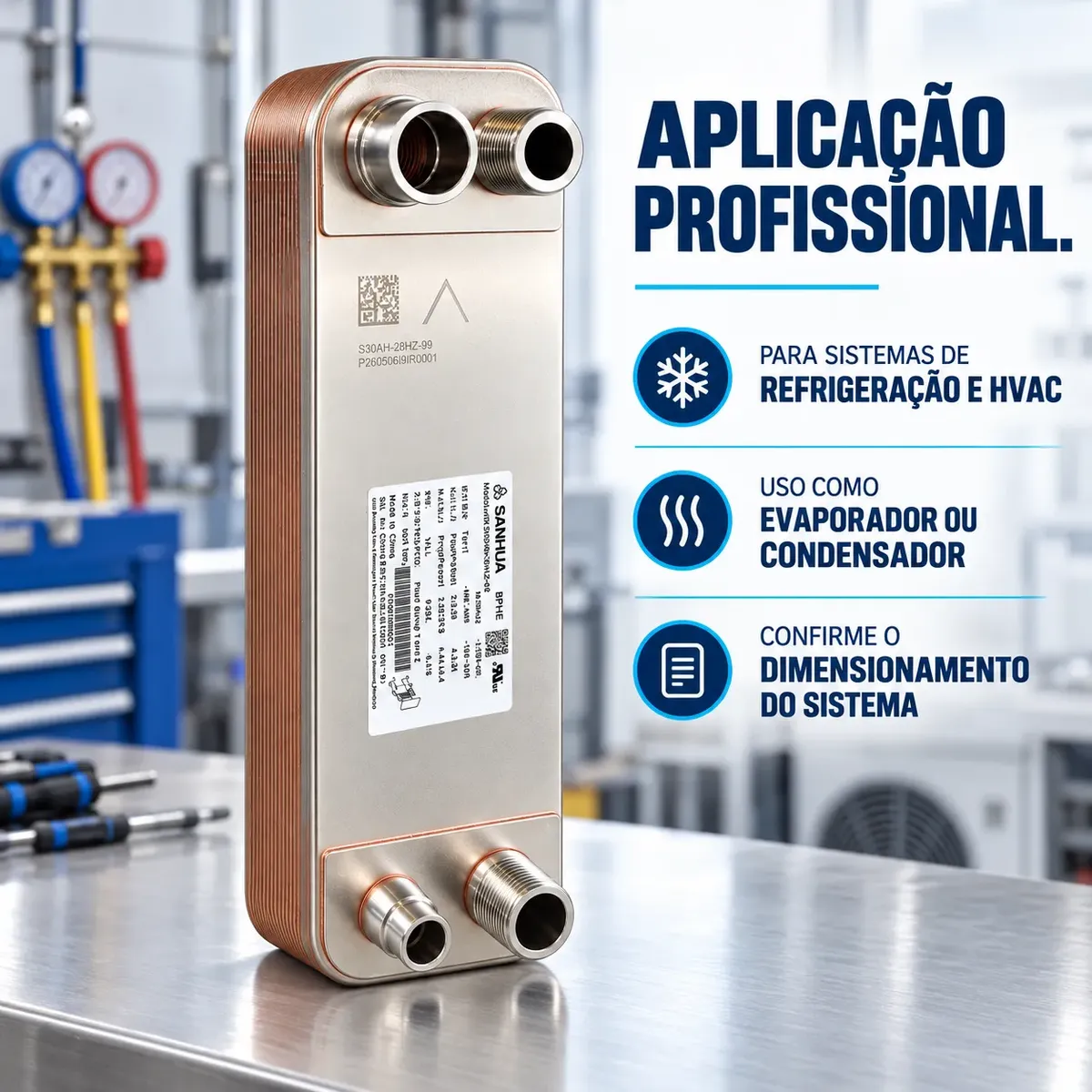 Trocador de Calor a Placas Brasadas Sanhua BPHE — miniatura 4